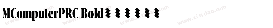 MComputerPRC Bold字体转换